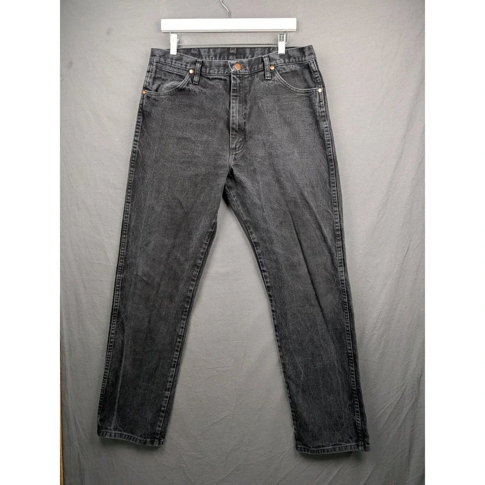 Wrangler Cowboy Cut Original Fit Jeans Mens 36x36 Black‎ Denim